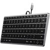 Klaviatūra Satechi Slim W1, Mini, Laidinis, USB, QWERTY, Aliuminis, Juoda