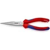 Knipex Knipex 26 12 200 T, Replės smailiomis nosimis, 2,5 mm, 7,3 cm, Chromo-vanadžio plienas, Mėlyna, Raudona, 200 mm