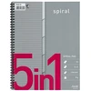 Bantex Blok studencki ze spiralą A4+ 5w1 liniowany 5x15 arkuszy (400054639)