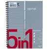 Bendrabučio sąsiuvinis Bantex su spirale, A5+, 5in1, linijuotas, 5x15 lapai