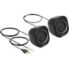 Kompiuterio kolonėlės „Delock“ mini stereo garsiakalbiai su 3,5 mm lizdu ir USB maitinimo šaltiniu