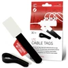 Organizer LABEL THE CABLE LTC rinkinys etikečių kabelių juostoms su Velcro, daugkartinio naudojimo, juoda, 30 vnt (LTC 2610-30)