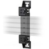 B-Tech SYSTEM X - Reguliuojamo aukščio ir gylio bėgelio tvirtinimo laikiklis, Bėgio modulis, Juodas, Metalas, 50 kg, BT8390, BT8393, 56 mm