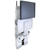 Ergotron StyleView vertikalaus pakėlimo laikiklis, paciento kambariui, 15 kg, 61 cm (24"), 75 x 75 mm, 100 x 100 mm, balta