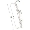Laikiklis Multibrackets M Pro serija – 600 mm pakreipiamos svirtys, plokščio montavimo svirtis, juoda, plienas, 30 kg, bėgelis, -15–0°