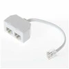 Laikiklis Qnect Modulinis adapteris 6P4C M - 2x8P8C F, 0.1m, baltas