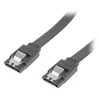 LANBERG CA-SASA-14CU-0070-BK laidas SATA DATA II 6GB/S F/F 70cm METAL CLIPS Juodas