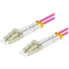 LANBERG šviesolaidinis laidas MM LC/UPC-LC/UPC dvipusis 10m LSZH om4 50/125 3.0mm violetinis