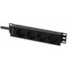 Lanview 10�� 4-way Schuko outlets