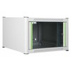 Lanview RWM06U56WH, Prie sienos tvirtinama lentyna, 6U, Rakto užraktas, Stovo bėgeliai, 19 kg, Balta