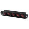 Lanview Rozdzielacz zasilania PDU 1U juoda (LVR-2MIT-SW-IT4)
