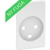 LAURITZ KNUDSEN Dangtelis FUGA kištukiniam lizdui, 2 polių, su įžeminimu ir 1,5 LED moduliu, baltas.