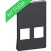 LAURITZ KNUDSEN Dangtelis FUGA T3 2x Keystone 1.5 modulio duomenų lizdui, tiekiamas be jungties, spalva: tamsiai pilka