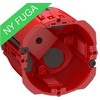 LAURITZ KNUDSEN FUGA Air ugniai atspari priekinė dėžutė, 1 modulis, raudona