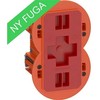 LK LAURITZ KNUDSEN FUGA Air Slim forfradåse 2 modul, oranžinis.
