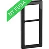 LAURITZ KNUDSEN FUGA PURE dizaino rėmo stiklas 2.5 modulis, juodas.
