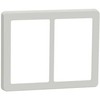 LAURITZ KNUDSEN LK FUGA BASE 63 rėmas su tvirtinimo rėmeliu, 2 x 1½ modulio, šviesiai pilka, mažmeninė pakuotė