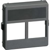 LAURITZ KNUDSEN FUGA data outlet 2x Actassi S1 RJ45, 1 modulis, tamsiai pilka