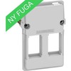 LAURITZ KNUDSEN Duomenų lizdas FUGA T3 - 1,5 modulio įdėklas, skirtas 2 vnt. „Keystone“ jungčių (L), tiekiamas be jungties ir dangtelio