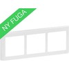 Lauritz Knudsen LK FUGA SOFT dizaino rėmelis, 3 modulių horizontalus, baltas