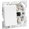 LK LAURITZ KNUDSEN Opus® 66 jungiklis, 1 poliaus, su raudona lempute, 1 modulis, 16A 250V, baltas