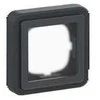 Lauritz Knudsen OPUS® 74 adapterio dangtelis su membrana, 1 modulis, IP44, antracito pilka