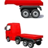 Lean Cars HL358 Mercedes Actros akumuliatoriumi varoma transporto priemonės priekaba raudona