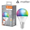 LEDVANCE SMART+ MATTER daugiaspalvė klasikinė P40 4.9W - E14 išmanioji lemputė