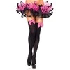 Leg Avenue Europe Leg Avenue Nylon Thigh Highs Juodas/Rožinė with Decorative Bow, One Size