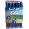 Derwent Favorit Twin Markers, Dual 2-i-1 tusch - 24 stk i æske
