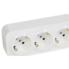 LEGRAND Forix trigubas SCHUKO standartinis lizdas su saugikliu, 16A, 3 x 2P + įžeminimas. Komplektuojamas su išoriniu pagrindu, baltas.