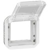 Legrand NOWE PLEXO 55 Adapteris Arteor/Mosaic su przezroczystą klapką mechaniczną 70,5x70,5mm balta 069695L