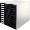 Leitz formų rinkinys, 10 stalčių, plastikas, juoda, pilka, 4,3kg, 285 x 355 x 290 mm