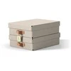 Leitz Leitz Puro Storage Box with lid, medium low, 8L, 100% recycled card, pack of 2, Pilkas, Cardboard, 8 L, 270 mm, 370 mm, 100 mm