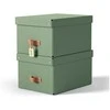 Leitz Leitz Puro Storage Box with lid, medium, 17L, 100% recycled card, pack of 2, Žalias, Cardboard, 17 L, 270 mm, 370 mm, 200 mm