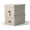 Leitz Leitz Puro Storage Box with lid, medium, 17L, 100% recycled card, pack of 2, Pilkas, Cardboard, 17 L, 270 mm, 370 mm, 200 mm