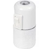 Tekniskbelysnings Industri Lizdas E27 su jungikliu 1/1 sriegis, baltas