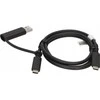 USB kabelis Lenovo USB-C - USB-C 1 m juodas (USB-C kabelis su adapteriu TP)