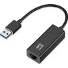 Level One „LevelOne“ gigabito USB tinklo adapteris, Laidinis, RJ-45, USB, 1000 Mbit/s, Juoda