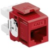 Leviton Brand Rex Leviton 61110-RR6, Plokščias, Raudonas, RJ-45, Gnybtas, Lizdas, Auksinis