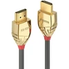 Lindy 0,5 m didelės spartos HDMI kabelis, „Gold Line“, 0,5 m, HDMI A tipo (standartinis), HDMI A tipo (standartinis), 4096 x 2160 pikselių, 18 Gbit/s, pilkas