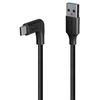 Lindy USB Laidas - 0.5m USB 3.2 Type A į C, 10Gbps, 90° Dešinės Pusės Jungtis