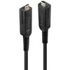 Lindy 100m Fibre Optic Hybrid Micro-HDMI 18G Cable with Detachable HDMI and DVI Connectors, 100 m, HDMI Type D (Micro), HDMI Type D (Micro), 18 Gbit/s, Juodas