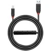 Lindy 10 m USB 3.0 aktyvusis kabelis Slim, 10 m, USB A, USB B, USB 3.2 Gen 1 (3.1 Gen 1), 5 Gbit/s, juodas