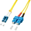 Lindy Pluoštinis Laidas - LC/SC 1m 9/125µm Vien režimas 3mm OD LS0H