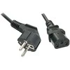 Maitinimo Laidas - LINDY Schuko Kištukas į C13, 5m, 10A/250V, Varis, PVC, Juodas