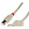 USB kabelis Lindy USB-B - USB-B 1 m Balta (31801)