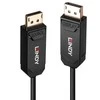 DisplayPort Kabelis - LINDY Šviesolaidinis Hibridinis DisplayPort 2.0 UHBR10 Kabelis, 40Gbps, 7680x4320@60Hz, 20 m, Juodas