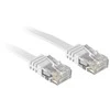 Tinklo Kabelis - LINDY Cat.6 U/UTP Plokščias Tinklo Kabelis, RJ45, 250MHz, 32AWG, M/M, 3 m, Baltas