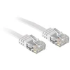 Tinklo Kabelis - LINDY Cat.6 U/UTP Plokščias Tinklo Kabelis, RJ45, M/M, 250MHz, 32AWG, 5 m, Baltas